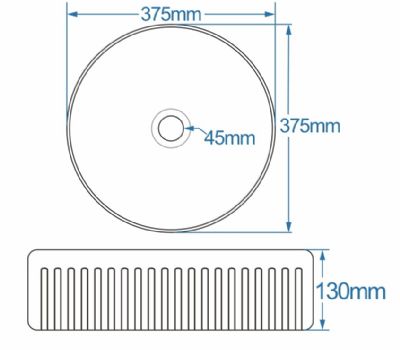 TAILORED FLAUTO FLUTED ROUND COUNTER TOP/SIT-ON CERAMIC BASIN/BOWL, 4349 (TB) TAILORED FLAUTO FLUTED ROUND COUNTER TOP/SIT-ON CERAMIC BASIN/BOWL, 4349 (TB)